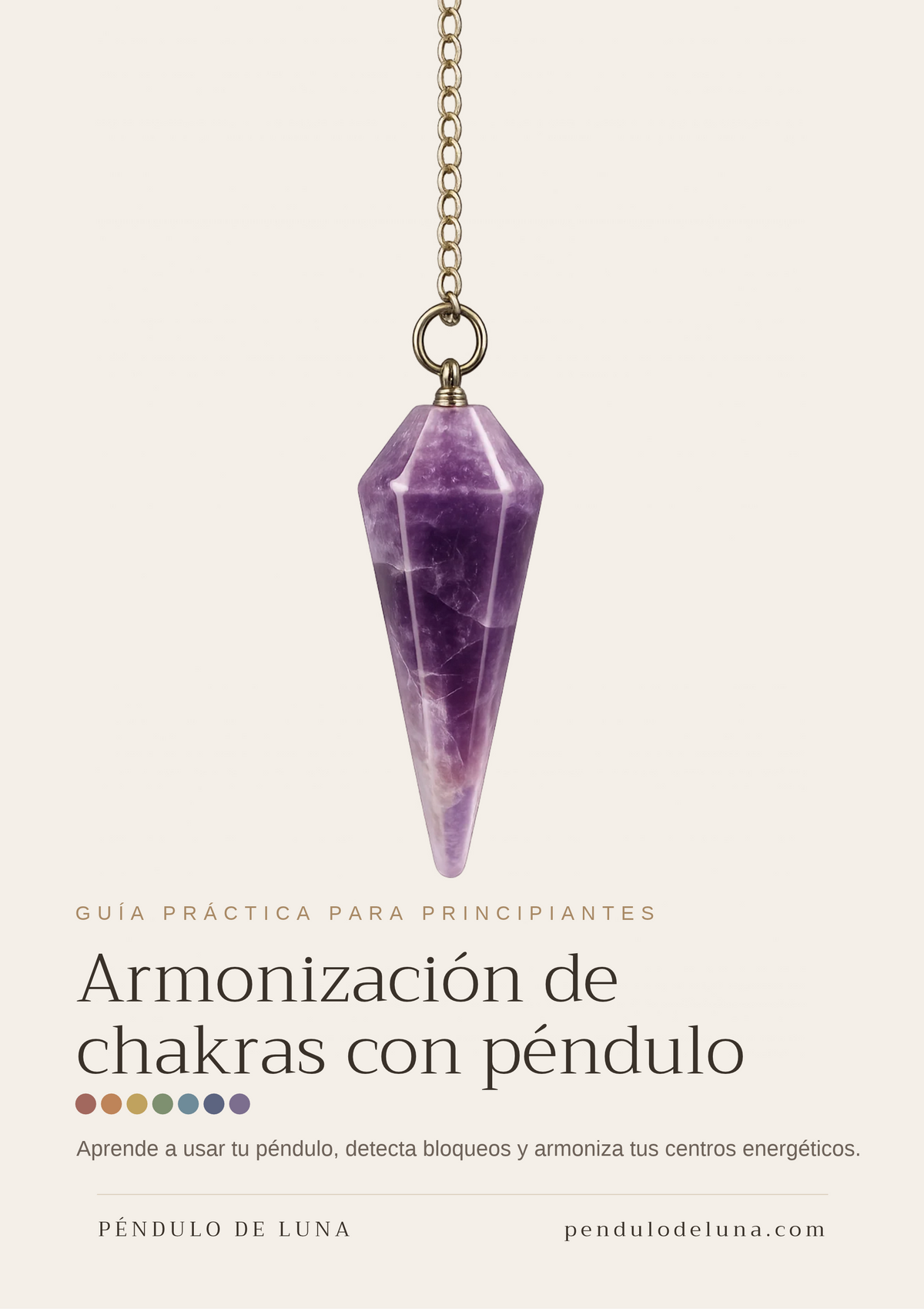 Portada del ebook Armonización de chakras con péndulo, guía práctica para principiantes