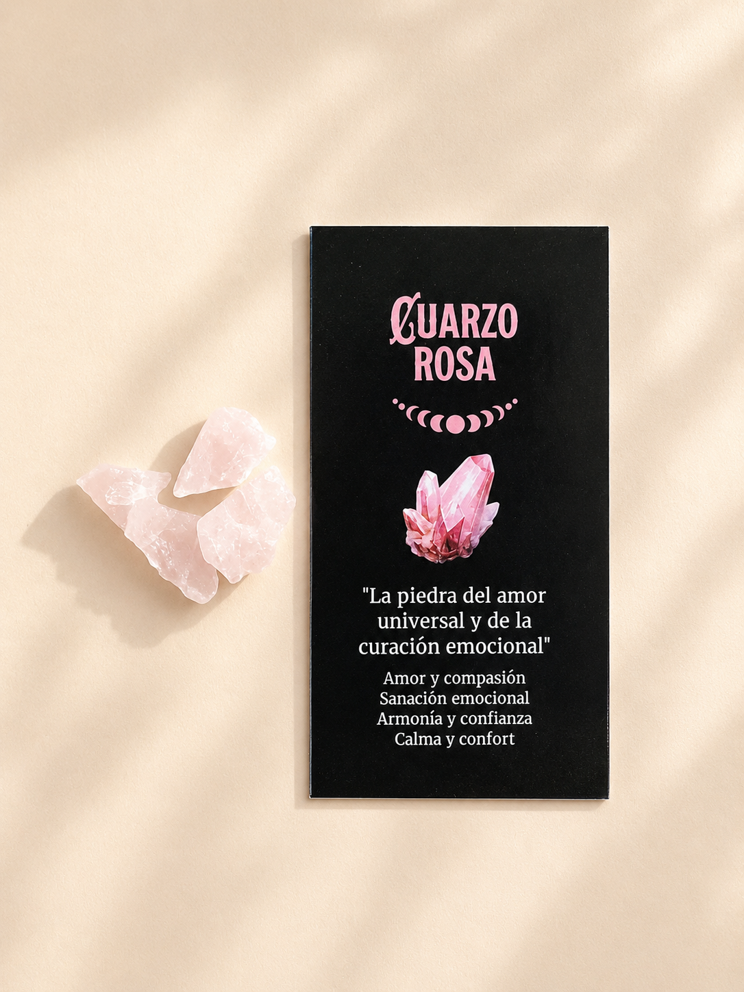 Incienso Crystal Magic de cuarzo rosa con el cristal