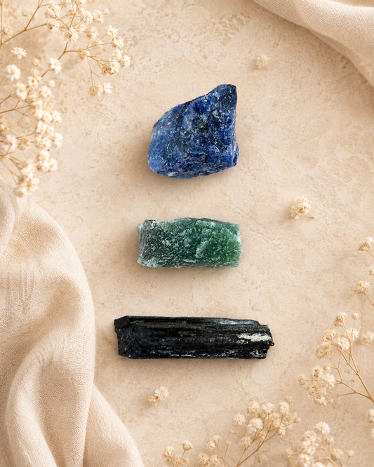 Pack de minerales para el desbloqueo, detalle de las piedras