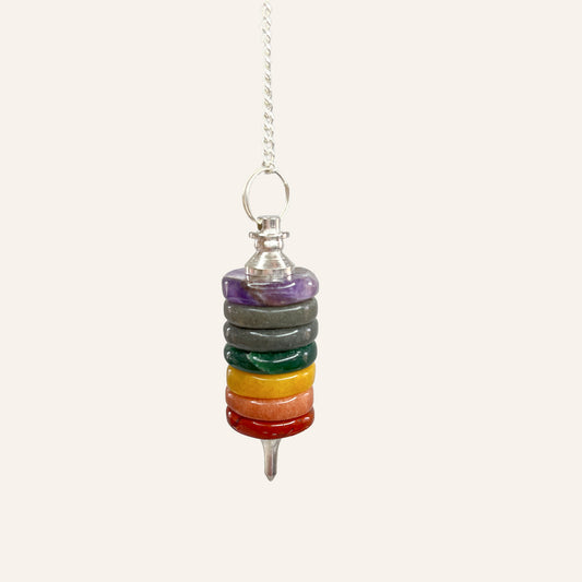 Péndulo de discos de los chakras, otra vista