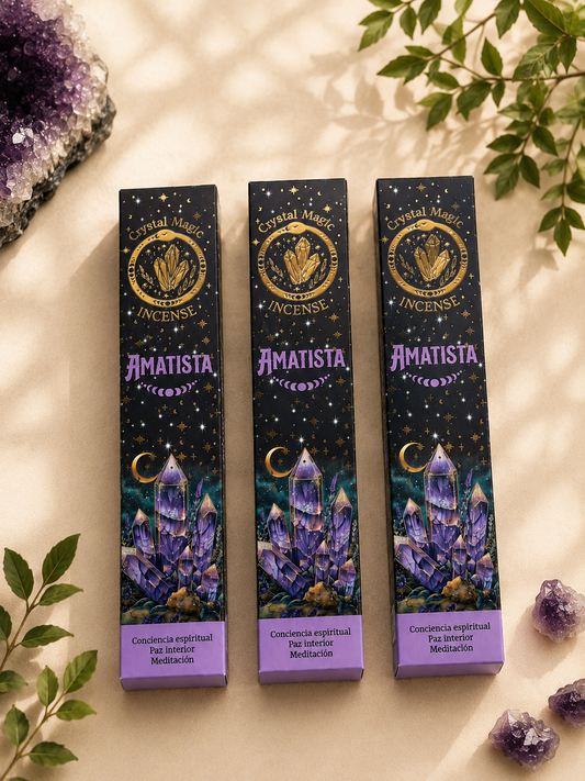 Caja de incienso Crystal Magic de amatista