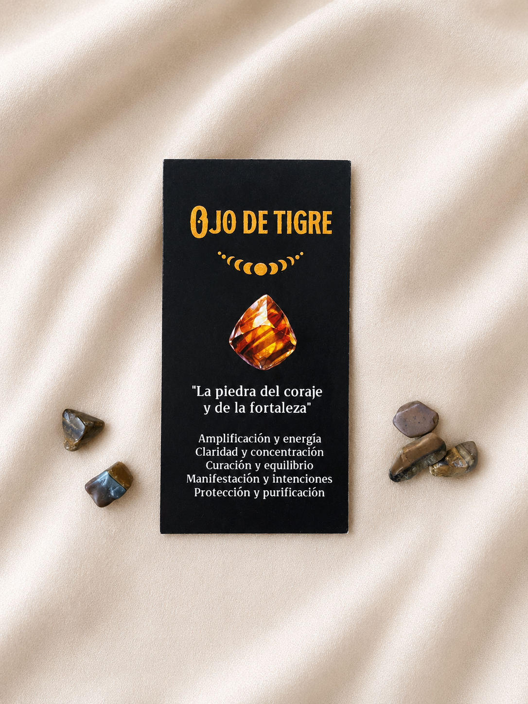 Incienso Crystal Magic de ojo de tigre, detalle de la caja