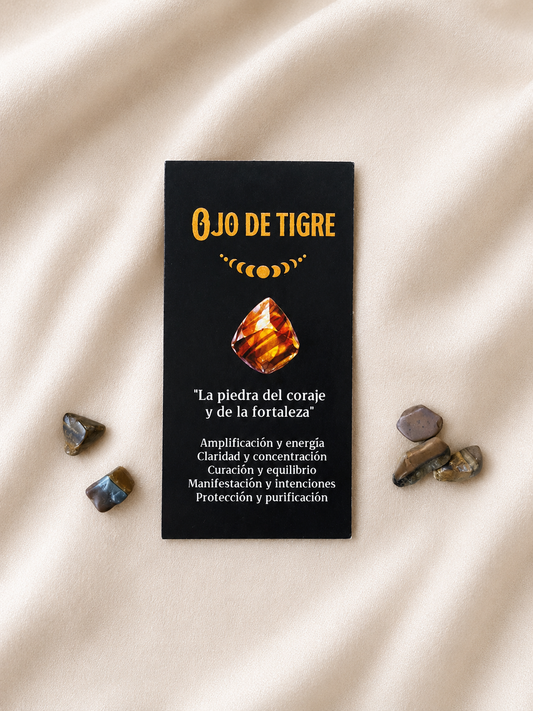 Incienso Crystal Magic de ojo de tigre, detalle de la caja