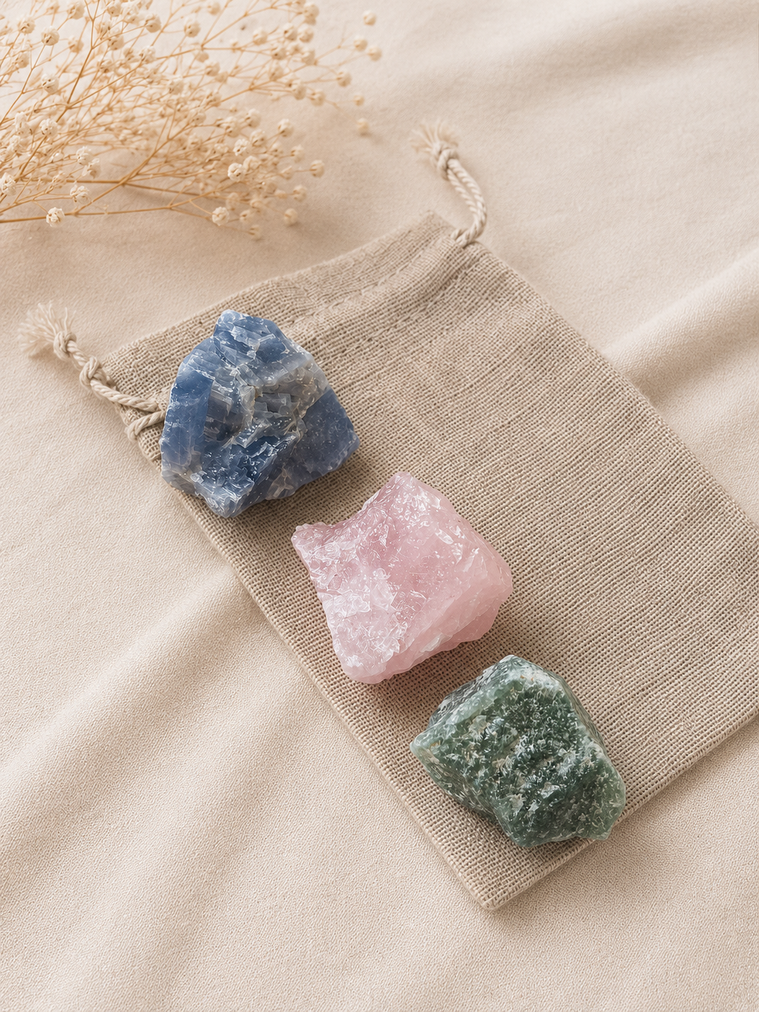 Pack de minerales antiestrés, detalle de los cristales