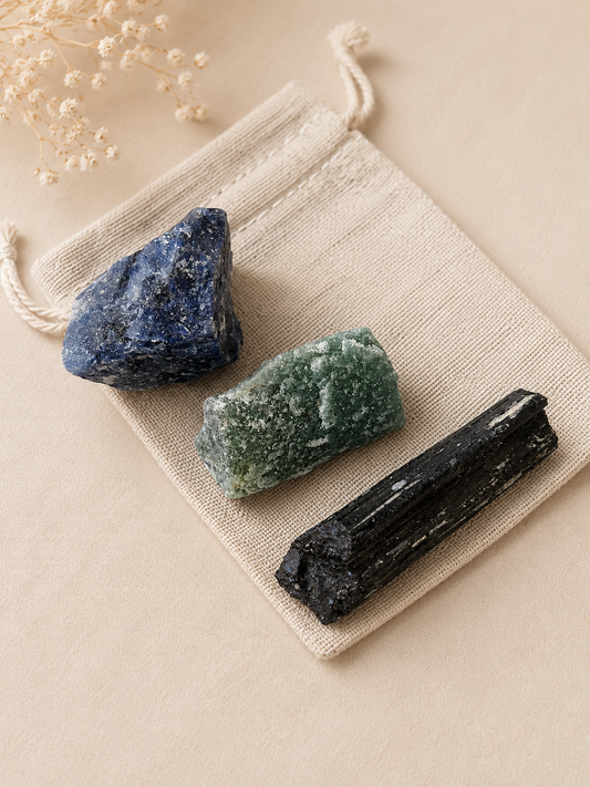 Pack de minerales para el desbloqueo con cristales naturales